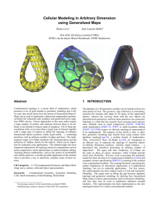 Cellular Modeling in Arbitrary Dimension using Generalized Maps