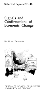 Signals and Confirmations of Economic Change