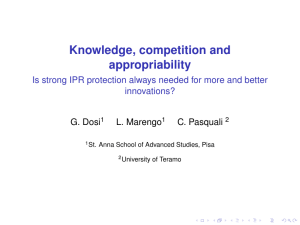 Knowledge, competition and appropriability