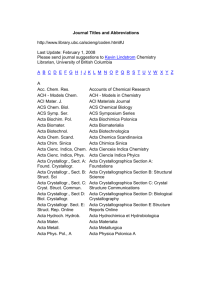 Journal Titles and Abbreviations http://www.library.ubc.ca/scieng