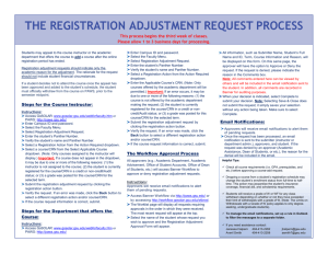 the registration adjustment request process