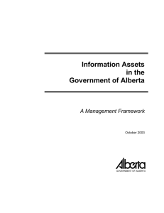 Information Assets in the Government of Alberta: A Management