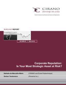 Corporate Reputation: Is Your Most Strategic Asset at Risk?