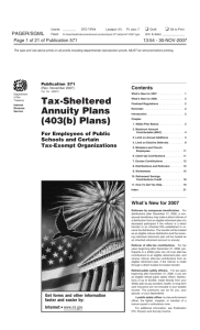 IRS Publication 571 403(b) Planning