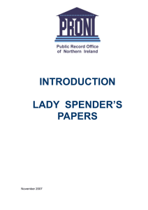 introduction lady spender's papers