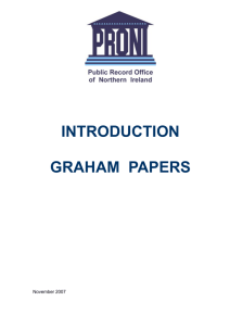 Introduction to the Graham Papers - Public Record Office of Northern