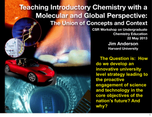 Teaching Introductory Chemistry with a Molecular and Global