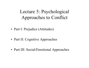 Lecture 4: Other Conflict Theories