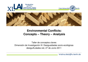 Environmental Conflicts: Concepts, Theory, Analysis