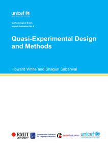 Quasi - Experimental Design and Methods: Methodological
