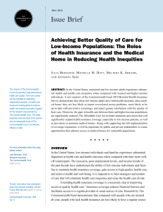 Achieving Better Quality of Care for Low