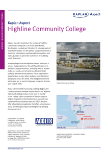 Kaplan Aspect HIGHLINE Highline Community College