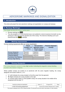 Aerodrome marking signs