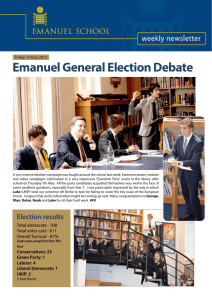 Emanuel General Election Debate