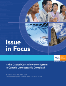 Is the Capital Cost Allowance System in Canada Unnecessarily
