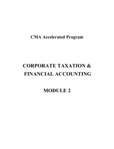 corporate taxation & financial accounting module 2 - Cma