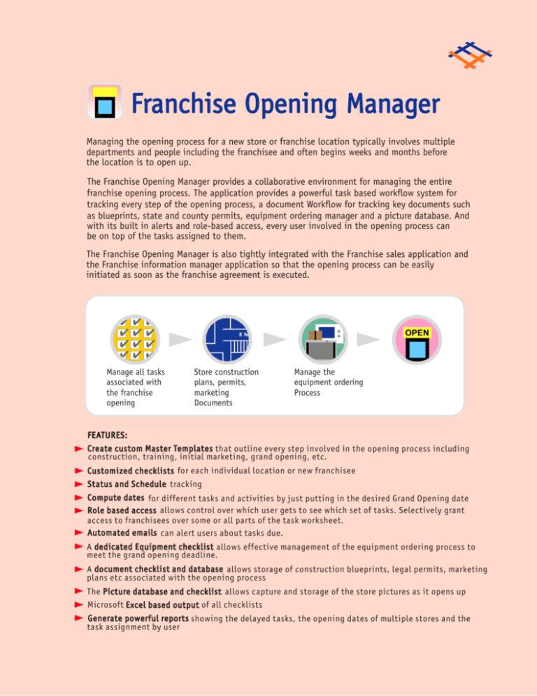 Franchise Opening Manager