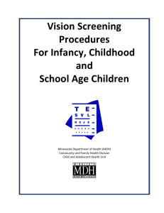 Vision Screening Procedures - Minnesota Department of Health
