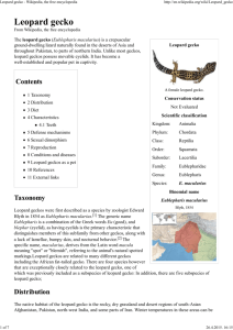 Leopard gecko - Wikipedia, the free encyclopedia