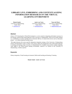 LIBRARY LIVE: EMBEDDING AND CONTEXTUALIZING