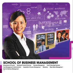 SCHOOL OF BUSINESS MANAGEMENT