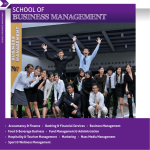 SCHOOL OF BUSINESS MANAGEMENT