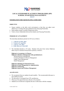 LOCAL INTERNSHIP PLACEMENT PROGRAMME (IPP) SCHOOL