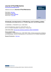 Journal of Fluid Mechanics Unsteady aerodynamics of fluttering and