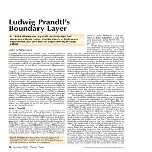 "Ludwig Prandtl's Boundary Layer" by John D. Anderson, Physics