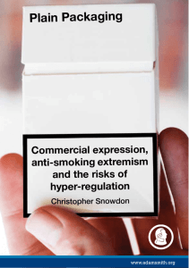 Plain packaging: Commercial expression, anti