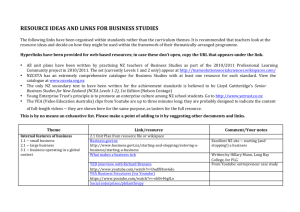 Resource ideas v1 - Secondary Social Science Wikispace