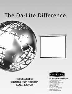 The Da-Lite Difference. - Department of Animal Science