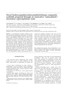 Novel hydroxyapatite/carboxymethylchitosan composite scaffolds