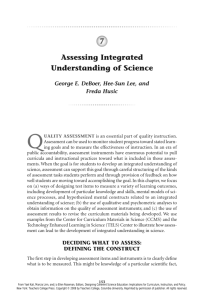 Assessing Integrated Understanding of Science