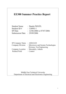 EE300 Summer Practice Report