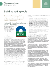 Building rating tools