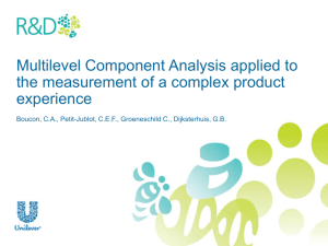 Multilevel Component Analysis applied to the measurement of a