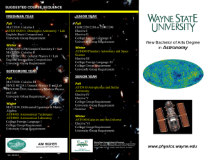 in Astronomy - Wayne State University Physics and Astronomy