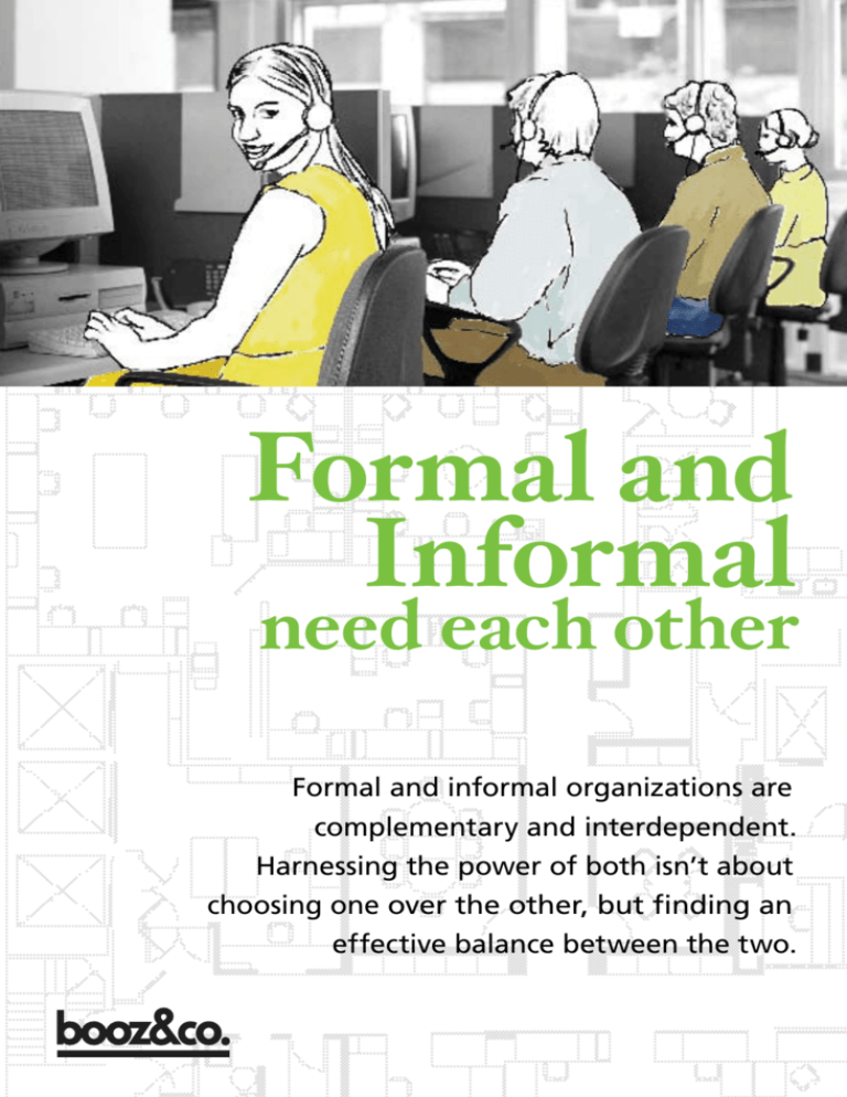 Formal and Informal
