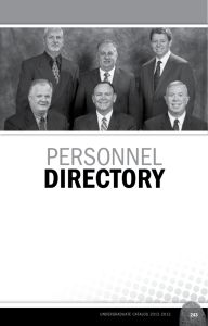 directory - Southwestern Assemblies of God University