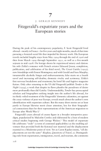 Fitzgerald's expatriate years and the European stories