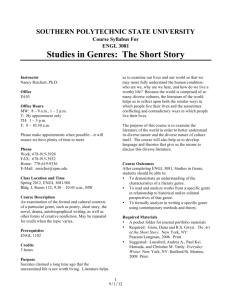 Studies in Genres: The Short Story