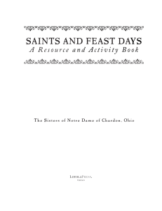 saints and feast days
