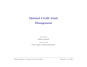 Optimal Credit Limit Management