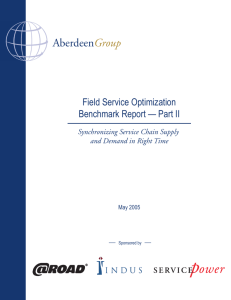 The Field Service Optimization Benchmark Report