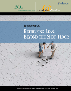 Rethinking Lean: Beyond the Shop Floor