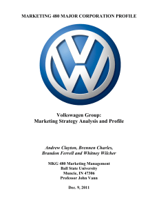 Volkswagen Group: Marketing Strategy Analysis and Profile