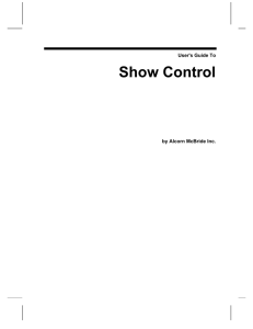 Show Control User's Guide