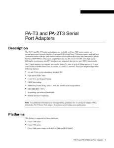 PA-T3 and PA-2T3 Serial Port Adapters