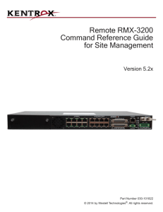 Remote RMX-3200 Command Reference Guide for